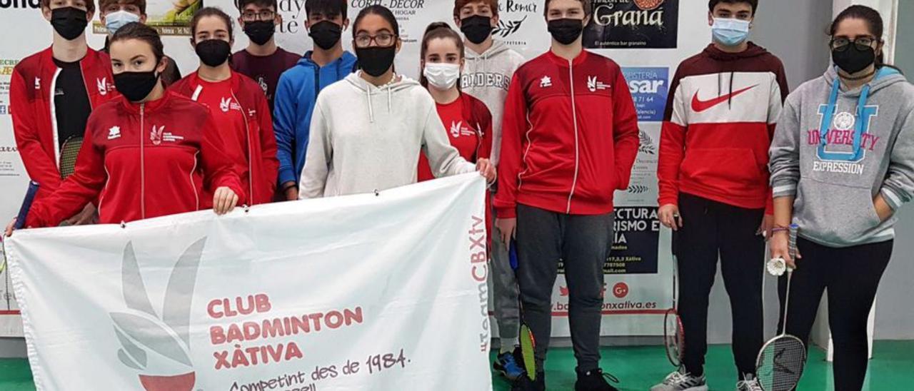 Los deportistas cadetes en la jornada en Xàtiva. | JAVIER ALCÁZAR