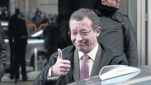 L’exconseller Jesús Pedroche després de declarar ahir a l’Audiència Nacional.