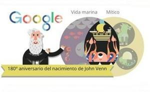 Google dedica el seu ’doodle’ al matemàtic britànic John Venn, famós pels seus diagrames.