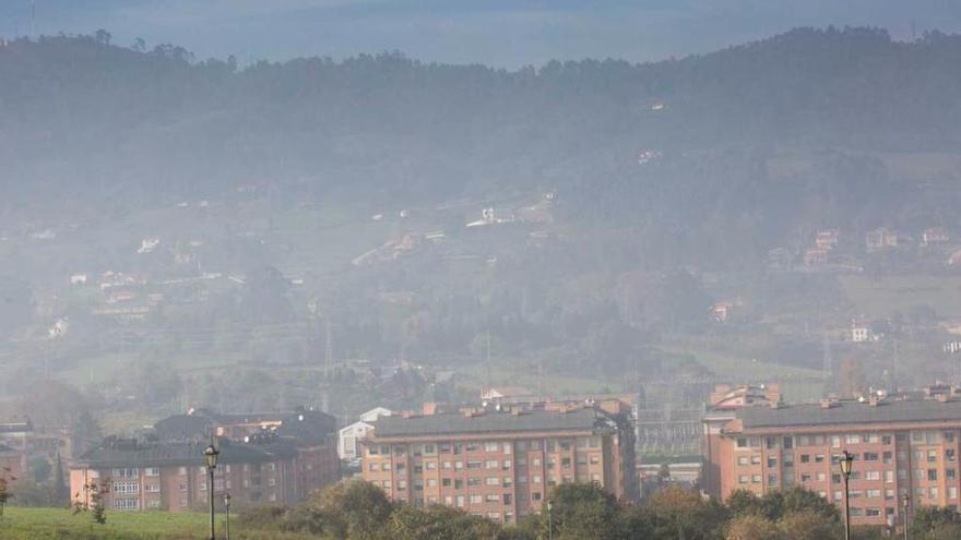 El Naranco, ayer, visto desde el barrio de La Corredoria.