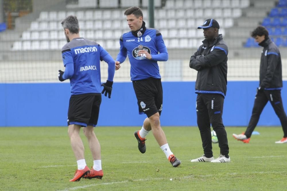 Sesión del Dépor tras el empate ante el Eibar