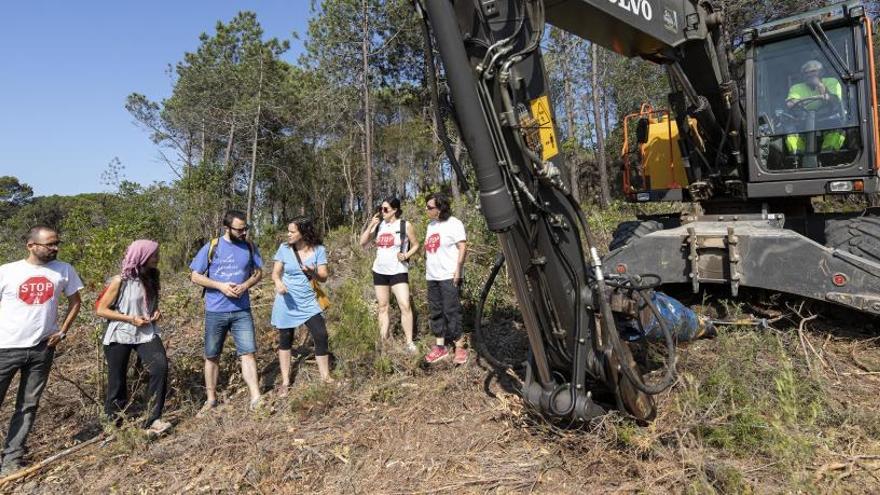 Imatge d&#039;arxiu d&#039;un grup d&#039;activistes de la plataforma Aturem la C-32 al Paratge del Vilar.