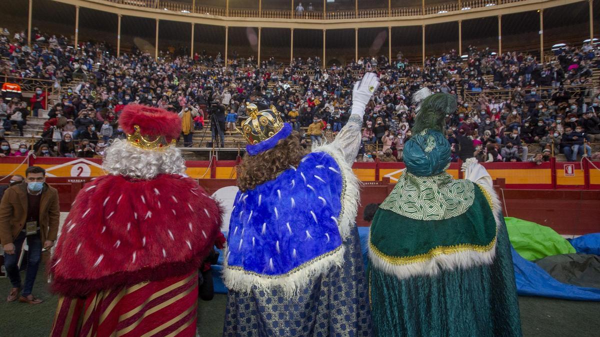 Los Reyes Magos en la plaza de Toros, en 2022.