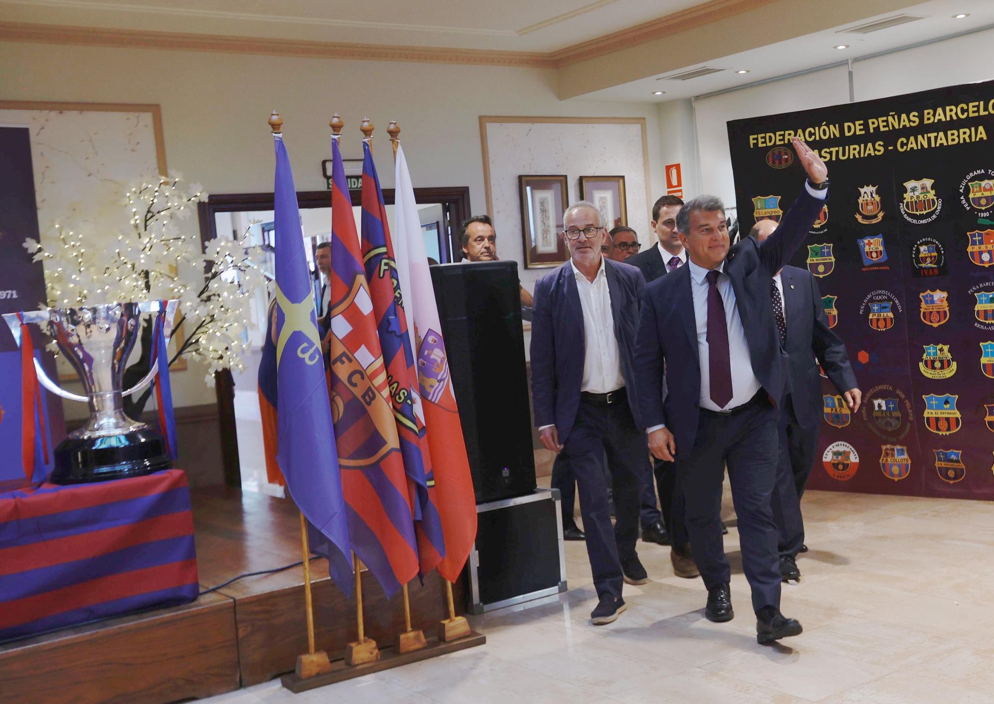 EN IMÁGENES: Joan Laporta celebra el 50 aniversario de la Peña Barcelonista Julio Alberto en Mieres