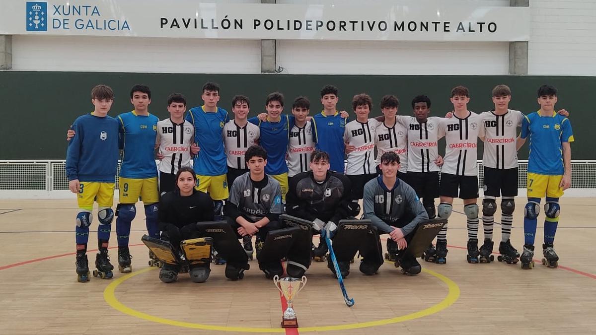 Los equipos juveniles de Compañía y Dominicos en 2023, hace dos temporadas.