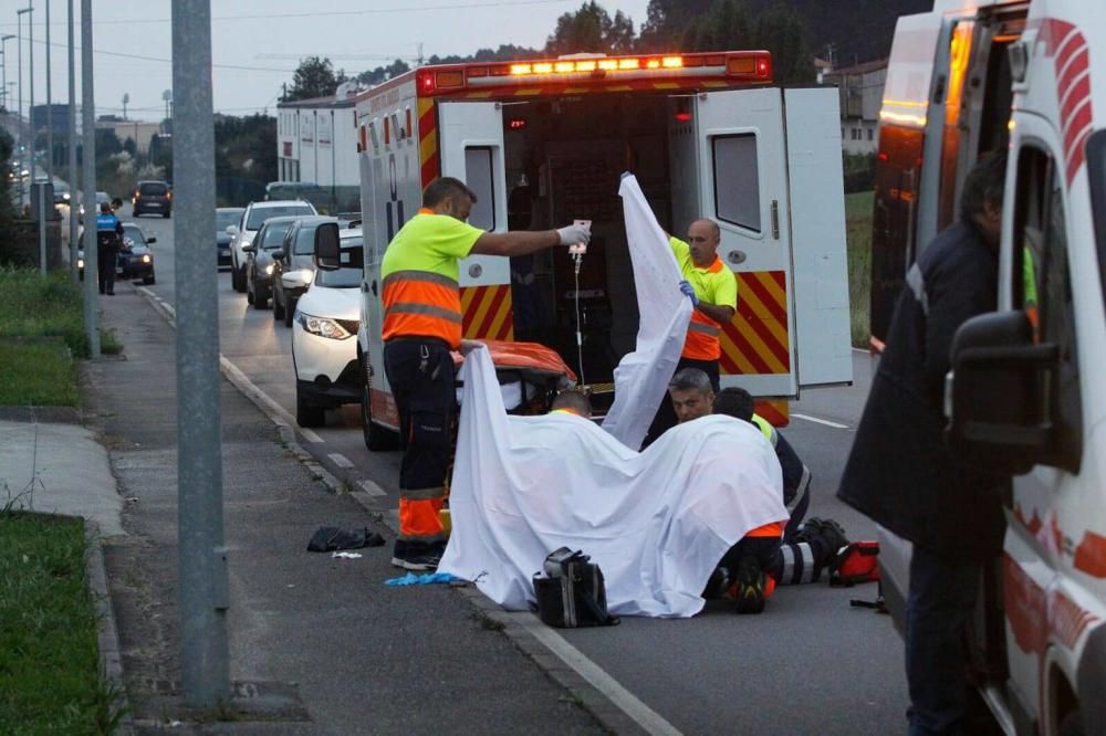 Accidente de moto con heridos cerca de Luanco