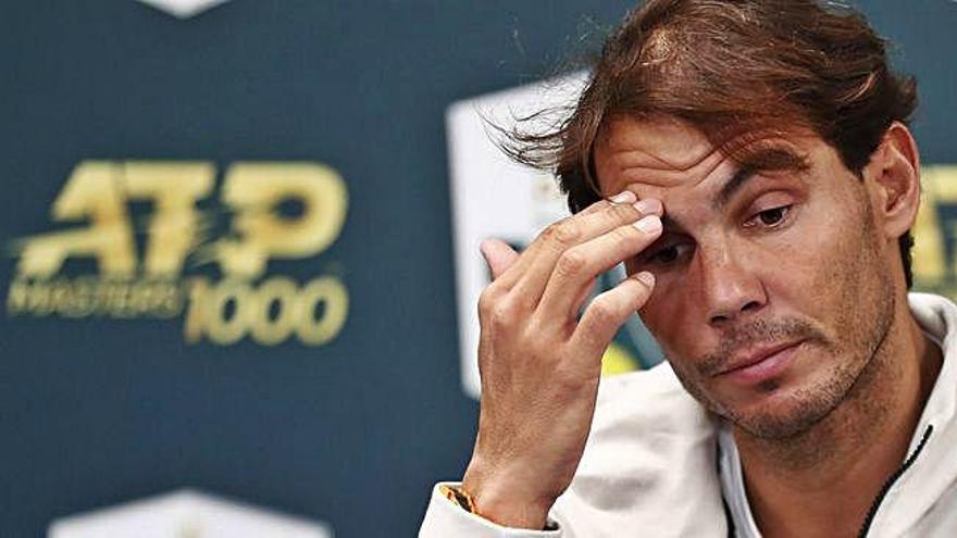 Nadal abandonó ayer en semifinales de París-Bercy.