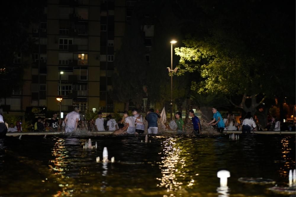 Celebración en Murcia del triunfo del Madrid