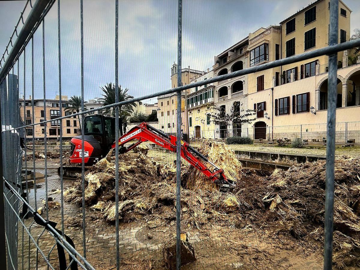 Aspecto actual de la plaza Llorenç Villalonga.