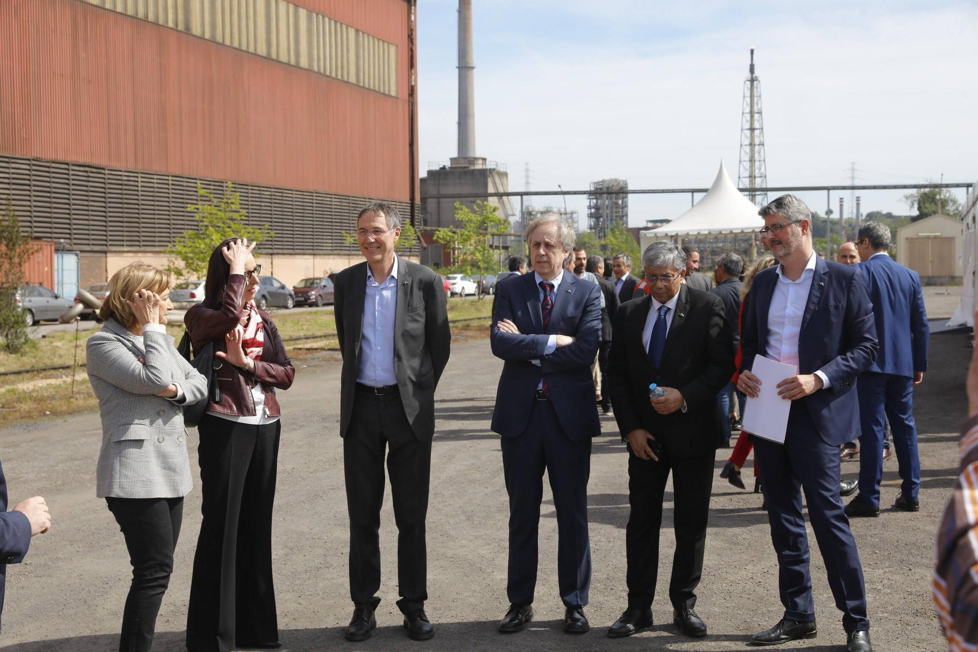 EN IMÁGENES: Así fue la inauguración de las obras para el horno eléctrico hídribido de Arcelor en Gijón