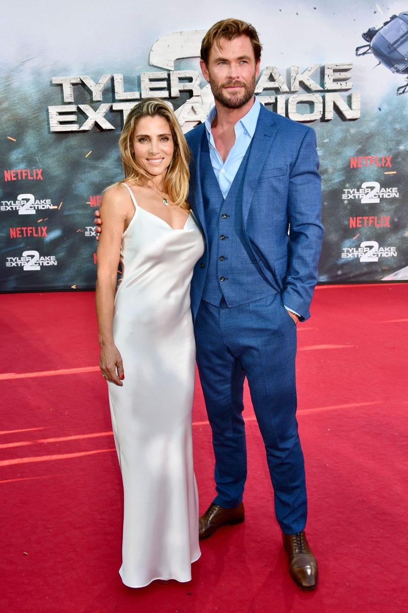 Elsa Pataky y Chris Hemsworth en el estreno de Tyler Rake: Extraction 2