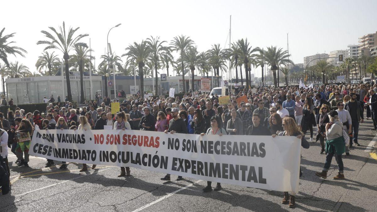 Hunderte Demonstranten zogen am Samstag (12.2.) durch Palma