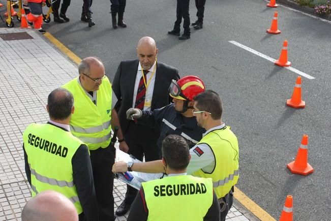 Simulacro de emergencias en el Hipercor de Siete Palmas