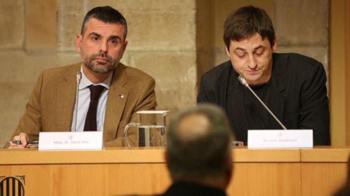 El conseller Santi Vila y el comisario Joan Santanach presentan el Any Llull.