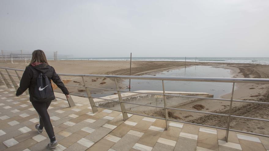 Efectos del temporal en las playas de Alicante