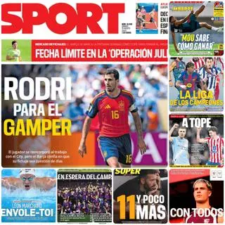 El mercado azulgrana y el regreso de LaLiga, protagonistas de las portadas