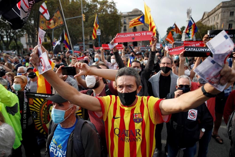 Manifestacions a Barcelona contra la visita del rei Felip VI