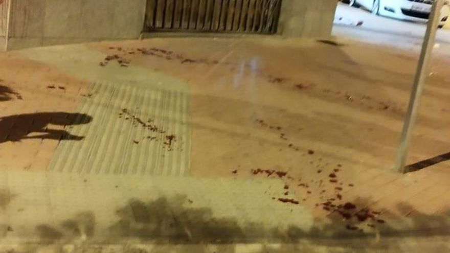 Reguero de sangre del apuñalamiento en Cieza
