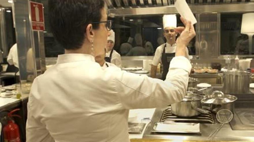 Carme Ruscalleda, en la seva última nit al restaurant Sant Pau.