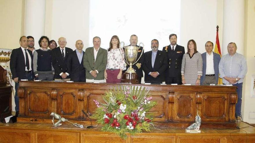 Imagen de la presentación de la Copa Galicia en Marín. // Santos Alvarez