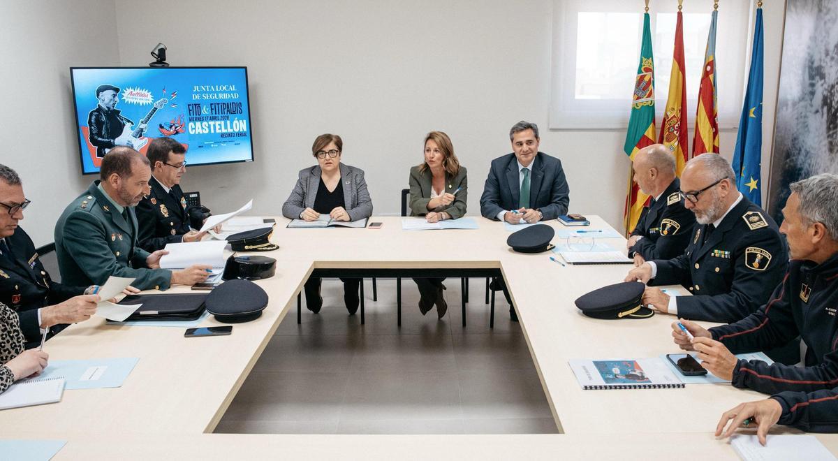 Junta de seguridad por el concierto de Fito & Fitipaldis, este miércoles.