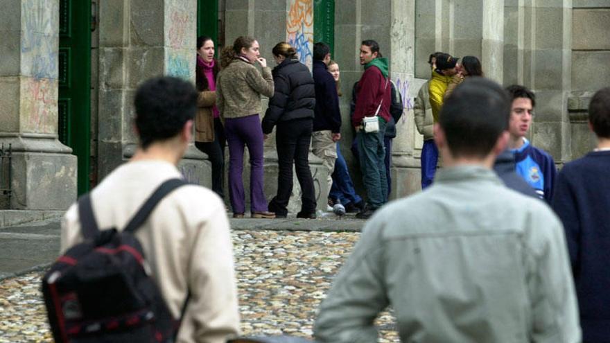 Estudiantes de ESO en un instituto de A Coruña.