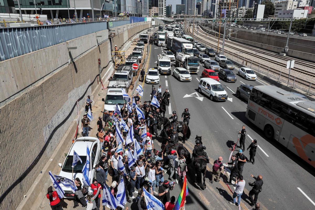 Protestas en Tel Aviv por la polémica reforma judicial del Gobierno de Netanyahu