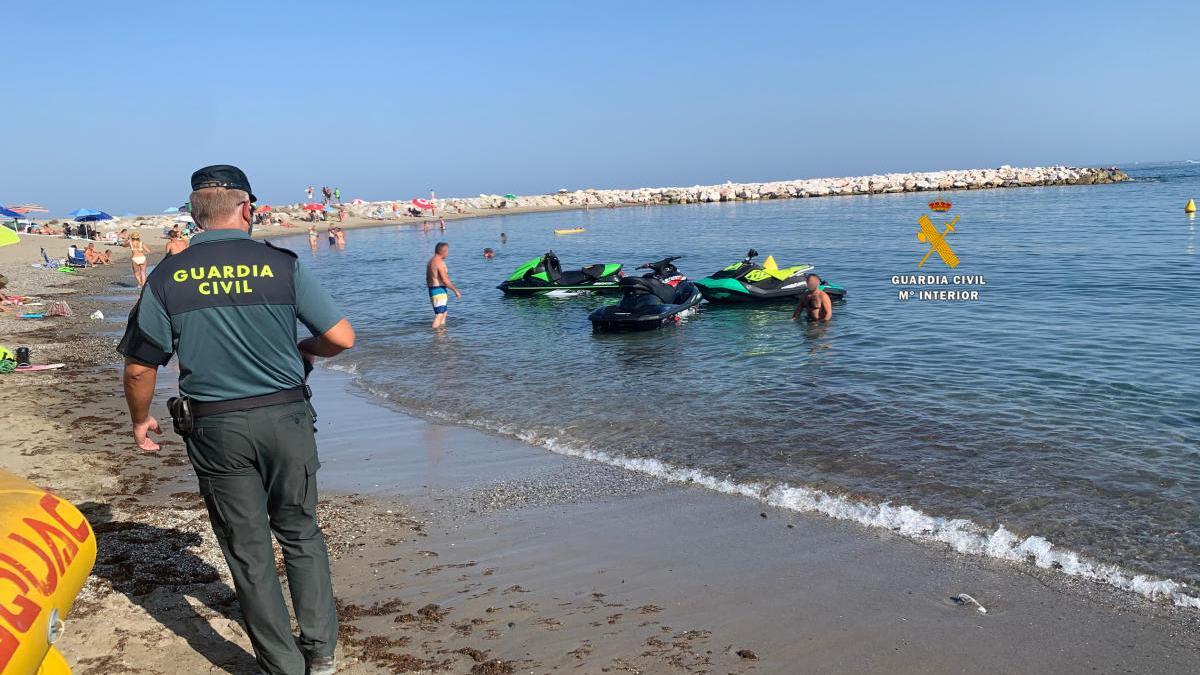 68 denuncias durante el pasado fin de semana a usuarios de motos de agua