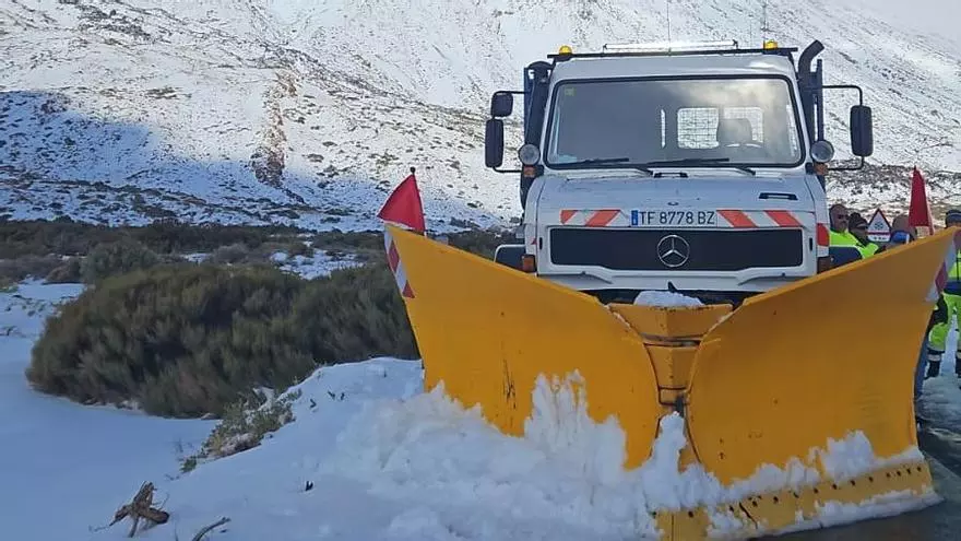 Así está el Teide tras la nevada de la borrasca Emilia