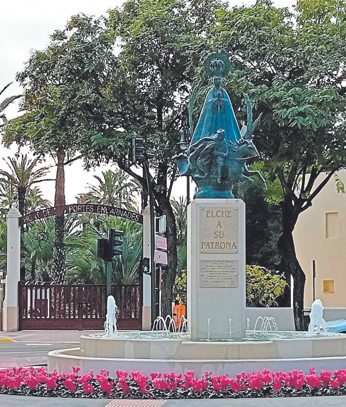 «Elche a su Patrona», conjunt escultòric i fontana inaugurats el 2025.