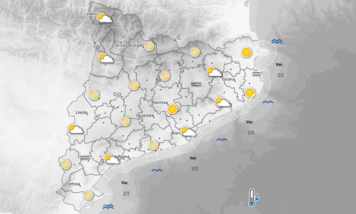 Temps a Catalunya: menys pluja, pugen les temperatures