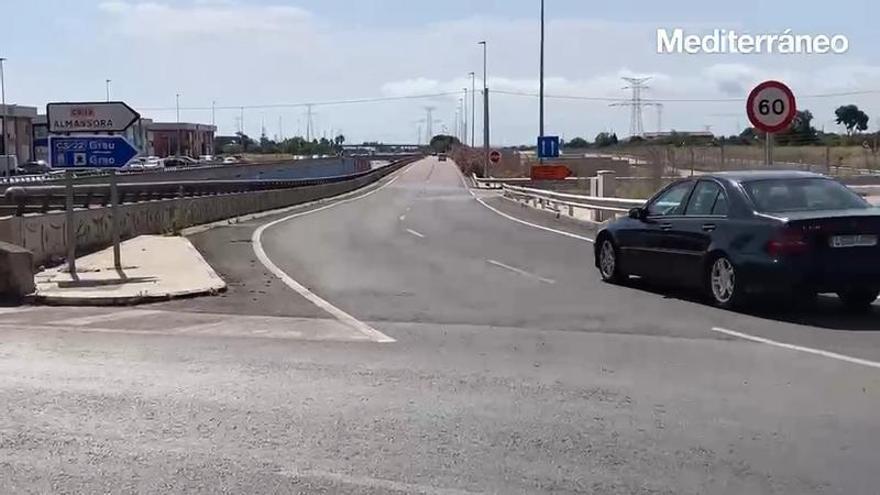 Reabre el tramo entre la avenida Valencia y la carretera de Almassora por las obras del acceso ferroviario al puerto