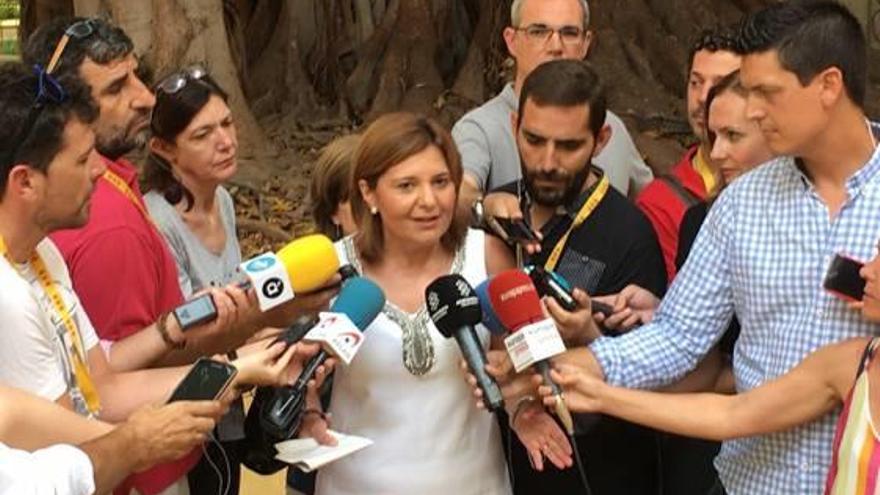 Bonig, ayer, en el jardín interior de las Corts.