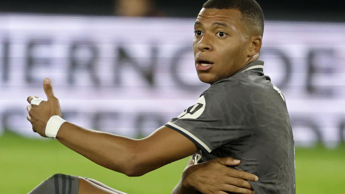 Kylian Mbappé, durante la victoria del Real Madrid contra el Celta.