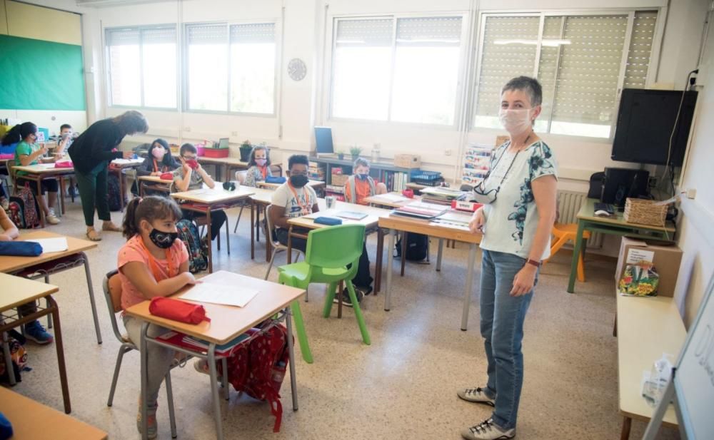 L'escola Puigberenguer disposa de cinc mascaretes transparents per atendre els alumnes amb dèficit auditiu
