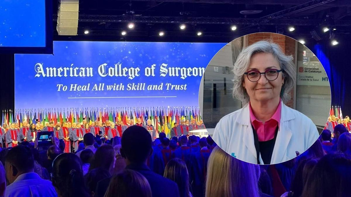 Rosa Maria Jorba y una imagen del Clinical Congress 2026 del ACS