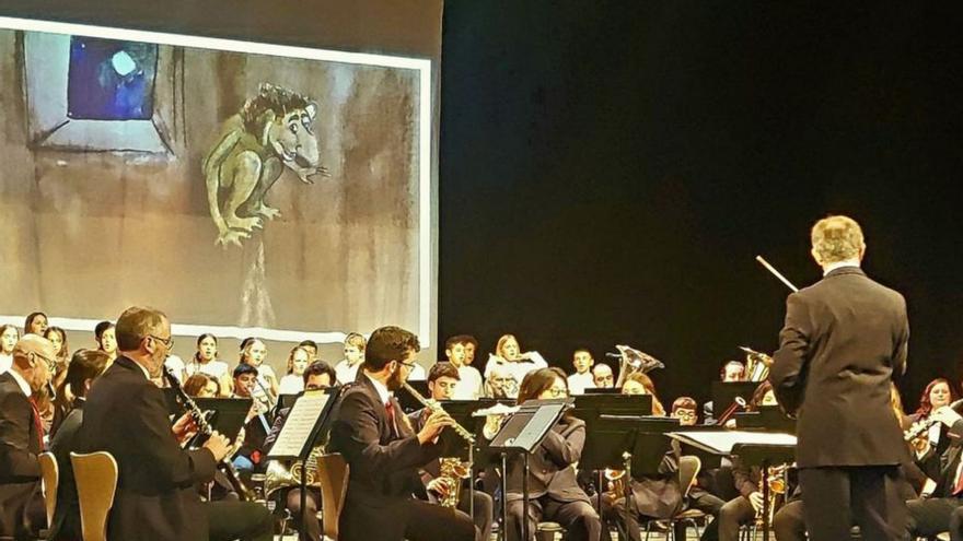 La banda de Santa Eulària durante un concierto. | ASE