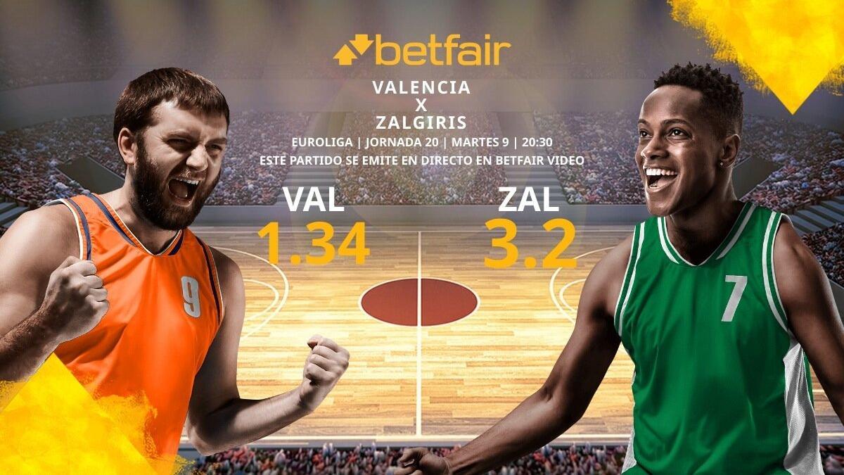 Valencia Basket Club vs. Zalgiris Kaunas: horario, TV, estadísticas, clasificación y pronósticos