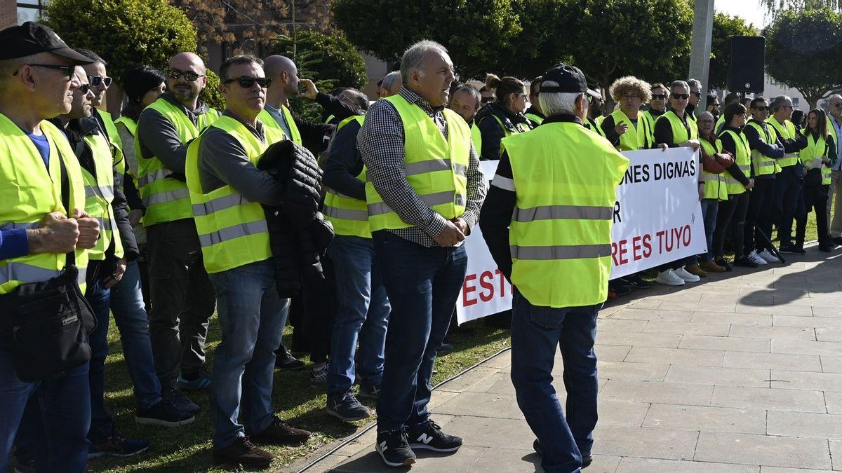 Imagen de archivo de una concentración de policías locales de Vila-real en protesta por las condiciones laborales.