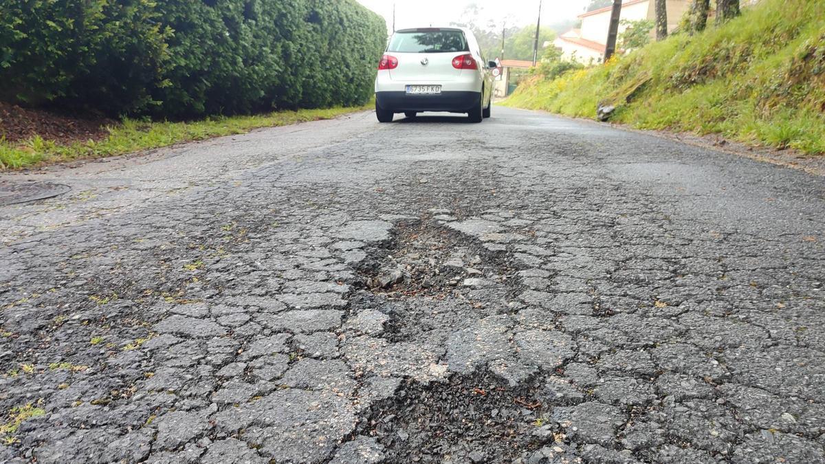 Estado actual del vial en A Costa.