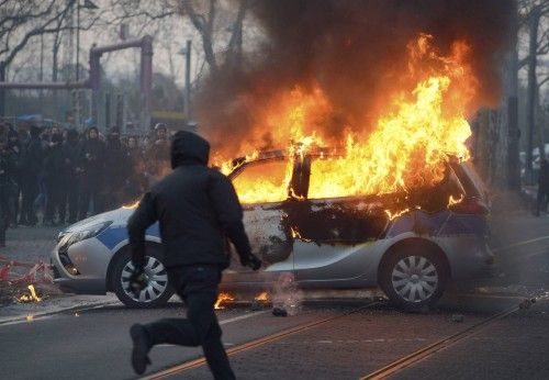 PROTESTA DE BLOCKUPY ANTE LA SEDE DEL BCE