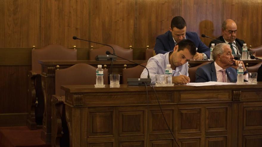 Asiento vacío de Ángel Prada en el Salón de Plenos de la Diputación Provincial de Zamora.