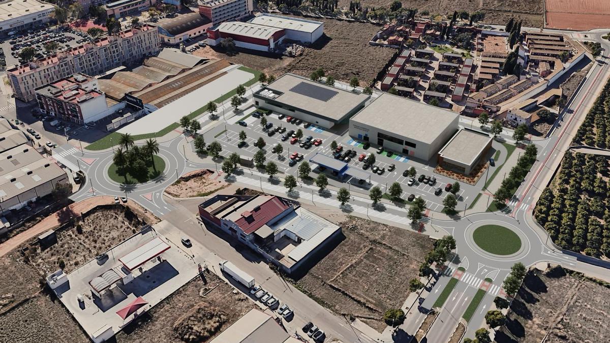 El futuro parque comercial de Moncada se desarrolla sobre una superficie total de 19.500 m².