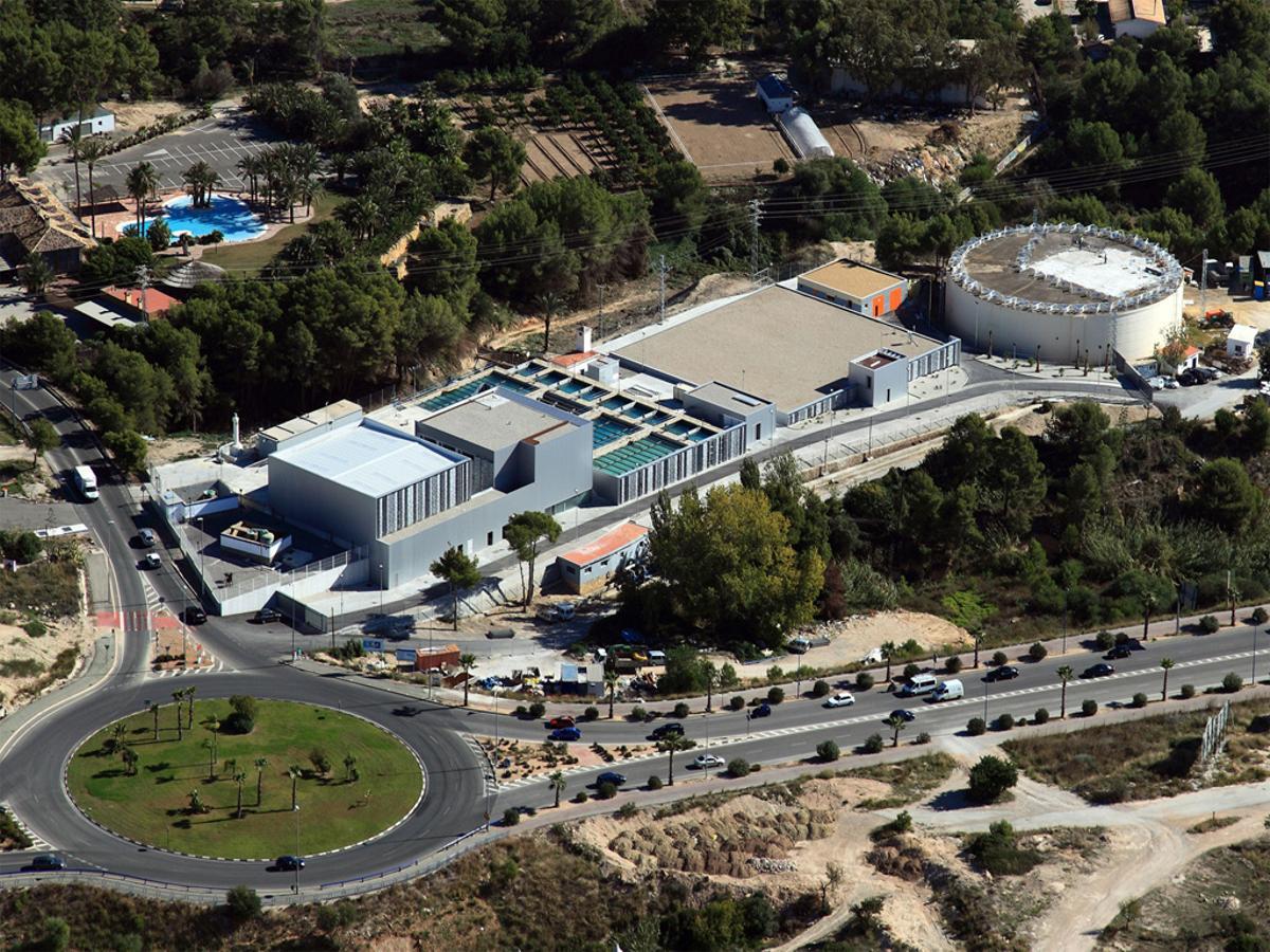 Visita aérea Estación de Tratamiento Agua potable de Benidorm
