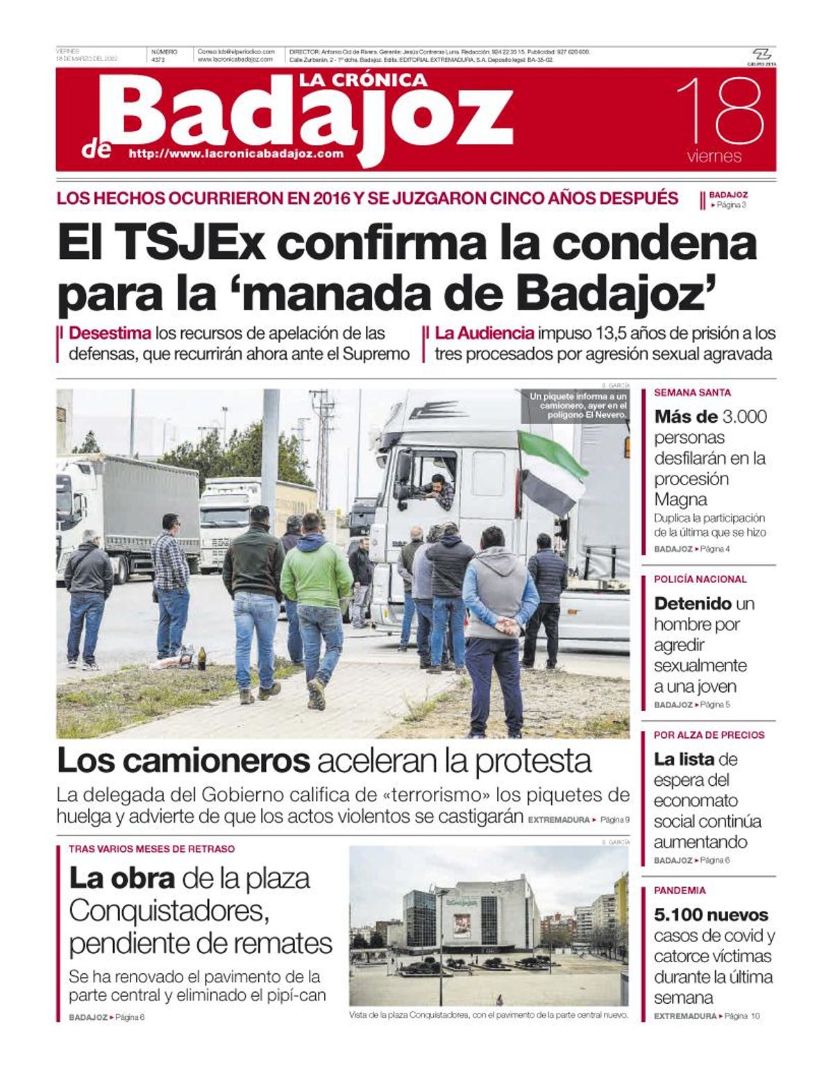 Consulta la portada correspondiente al día 18 de marzo del 2022