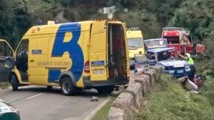 Momento del accidente del Seat de Jaime Gil y Diego Calvo.