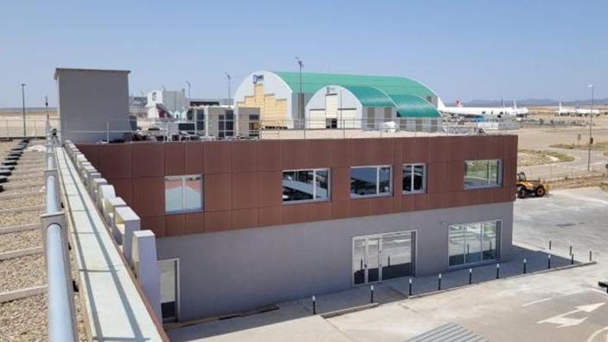 Nuevas instalaciones de la terminal del Aeropuerto de Teruel, donde se construirá el nuevo comedor.