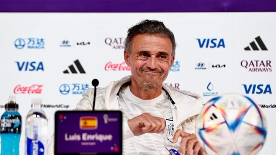 Luis Enrique durante la rueda de prensa previa al duelo contra Alemania en la segunda jornada de la fase de grupos de Catar 2022