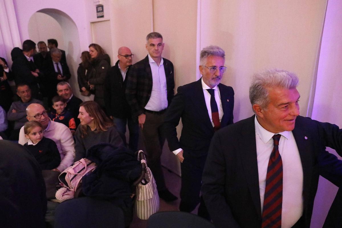 Girona. Casa Cultura. Acte electoral Joan Laporta (president del Barça FCB). Candidatura Defensem el Barça.