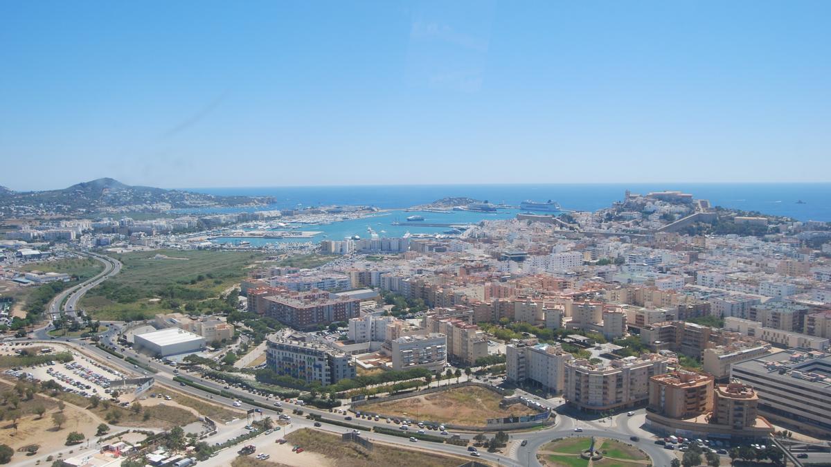 Vista aérea de Ibiza.